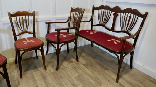 VERY RARE BAUMANN BENTWOOD SALON SUITE - ADDITIONAL PHOTO 7