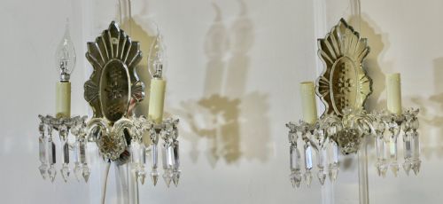 A PAIR OF ART DECO VENETIAN GLASS GIRANDOLE WALL LIGHTS - ADDITIONAL PHOTO 7