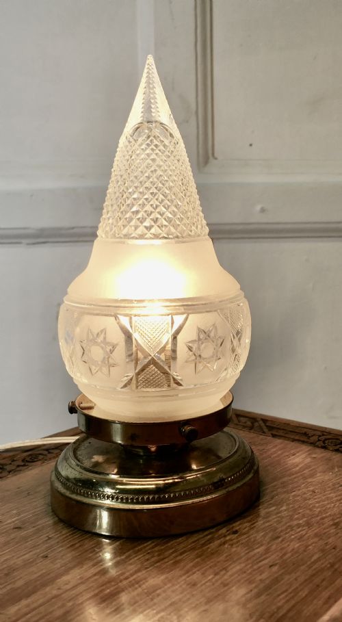 19TH CENTURY CUT CRYSTAL TABLE LAMP - ADDITIONAL PHOTO 2