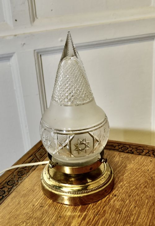 19TH CENTURY CUT CRYSTAL TABLE LAMP - ADDITIONAL PHOTO 3