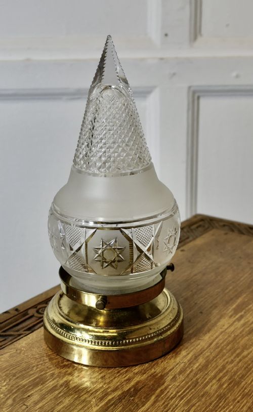 19TH CENTURY CUT CRYSTAL TABLE LAMP - ADDITIONAL PHOTO 4