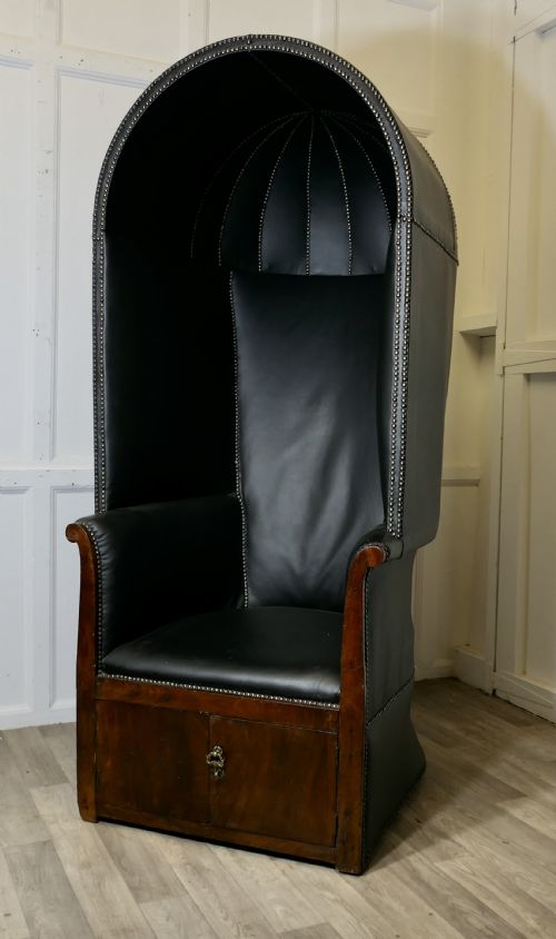 19TH CENTURY HALL PORTERS CHAIR - ADDITIONAL PHOTO 4