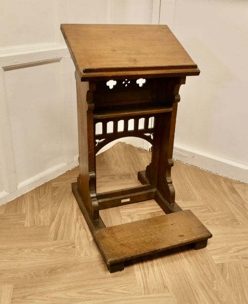 OAK ARTS AND CRAFTS RECEPTION DESK GREETING STATION - ADDITIONAL PHOTO 1
