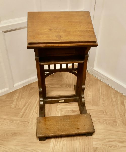 OAK ARTS AND CRAFTS RECEPTION DESK GREETING STATION - ADDITIONAL PHOTO 2