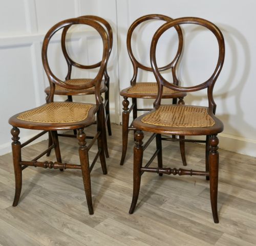 SET OF 4 VICTORIAN BALLOON BACK DINING CHAIRS - ADDITIONAL PHOTO 1