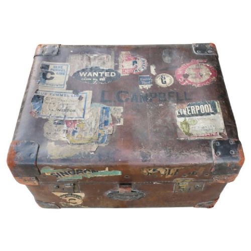 A Leather Bound “Osilite” Trunk Suit Case by H J Cave & Sons