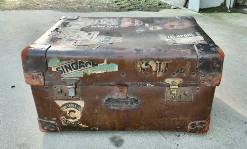 fig 1. A Leather Bound “Osilite” Trunk Suit Case by H J Cave & Sons