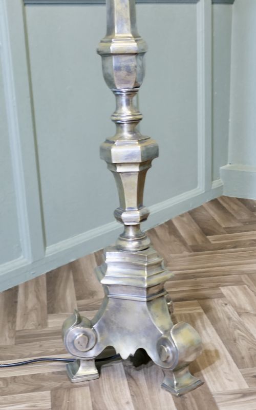 HEAVY SILVER PLATED STANDARD OR FLOOR LAMP - ADDITIONAL PHOTO 2