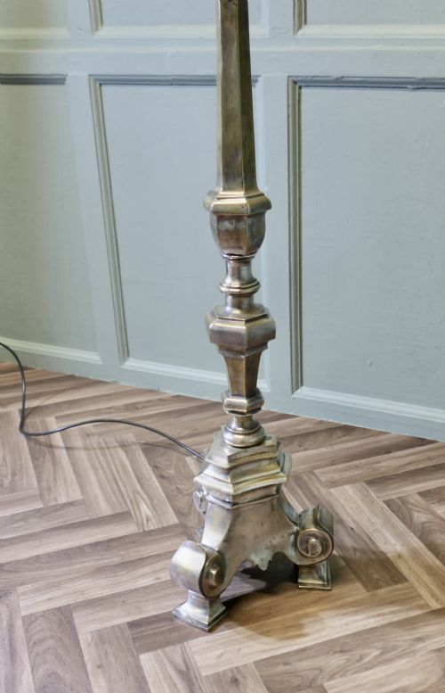 HEAVY SILVER PLATED STANDARD OR FLOOR LAMP - ADDITIONAL PHOTO 6