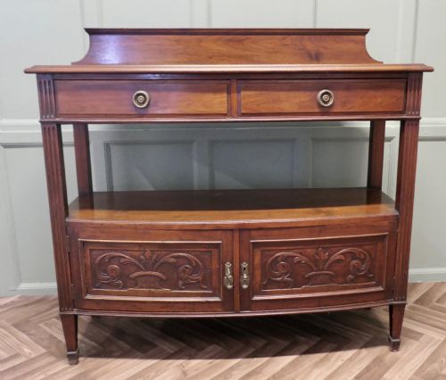 CARVED ART NOUVEAU WALNUT SIDE BOARD OR BUFFET
