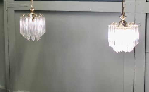 3 STUNNING ART DECO CRYSTAL CHANDELIERS - ADDITIONAL PHOTO 8