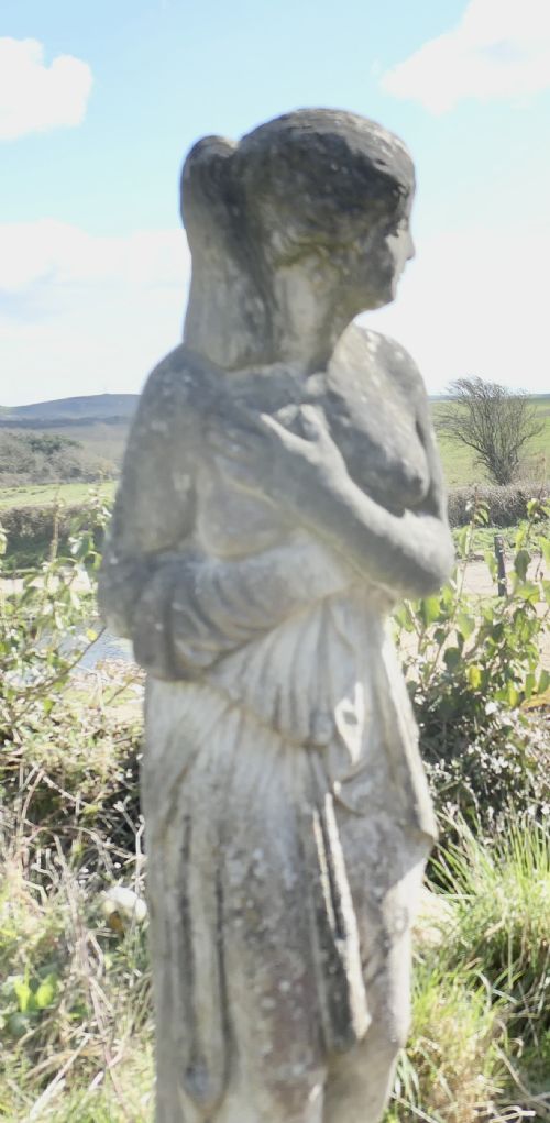 LARGE WEATHERED GARDEN STATUE OF VENUS - ADDITIONAL PHOTO 5