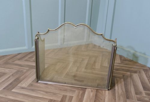 UNUSUAL 3 FOLD FRENCH BRASS FIRE GUARD - ADDITIONAL PHOTO 2