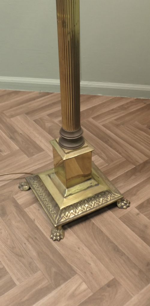 ELEGANT BRASS COLUMN STANDARD OR FLOOR LAMP - ADDITIONAL PHOTO 4