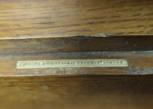 ARTS AND CRAFTS GOLDEN OAK CORRESPONDENCE POST OR LETTER BOX - ADDITIONAL PHOTO 3