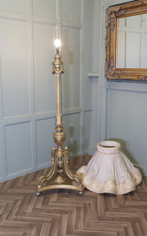CARVED FRENCH BOUDOIR FLOOR LAMP - ADDITIONAL PHOTO 6
