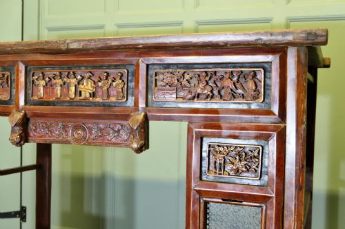 RED LACQUERED OPIUM BED OR WEDDING BED - ADDITIONAL PHOTO 3