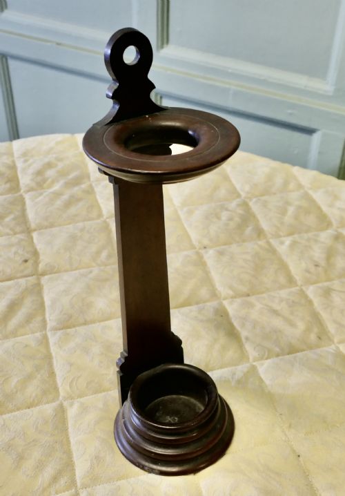 EARLY 19TH CENTURY TURNED SPILL OR TAPER HOLDER - ADDITIONAL PHOTO 1