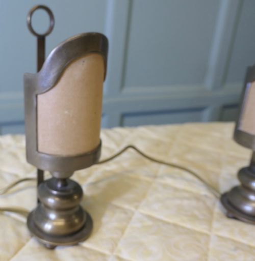 A PAIR OF RAILWAY LOOK BEDSIDE LAMPS - ADDITIONAL PHOTO 8