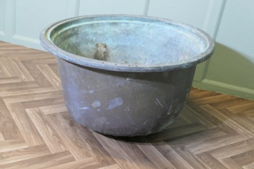 AN EARLY 19TH CENTURY ANTIQUE COPPER CAULDRON - ADDITIONAL PHOTO 2