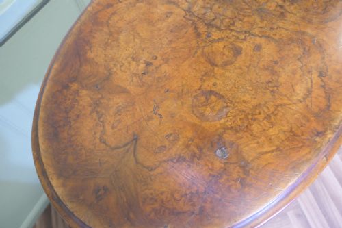 VICTORIAN OVAL WALNUT CENTRE OR HALL TABLE - ADDITIONAL PHOTO 5