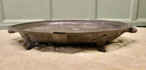 AN EARLY LARGE PEWTER MEAT PLATTER BY SHAW AND STEWART - ADDITIONAL PHOTO 3