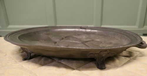 AN EARLY LARGE PEWTER MEAT PLATTER BY SHAW AND STEWART - ADDITIONAL PHOTO 6