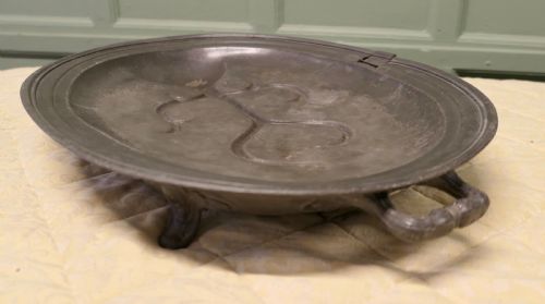 AN EARLY LARGE PEWTER MEAT PLATTER BY SHAW AND STEWART - ADDITIONAL PHOTO 8