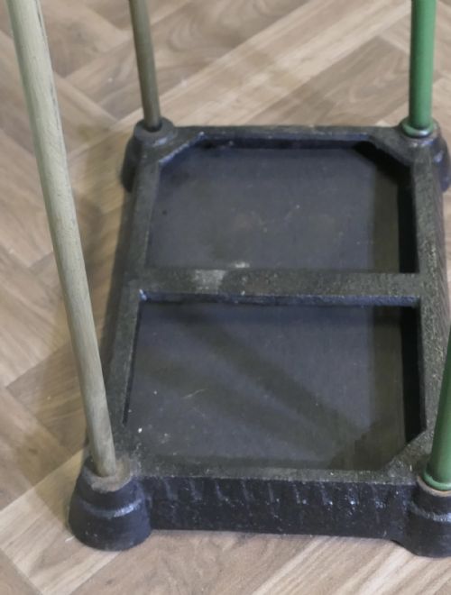 A VICTORIAN BRASS AND CAST IRON WALKING STICK STAND OR UMBRELLA STAND - ADDITIONAL PHOTO 3