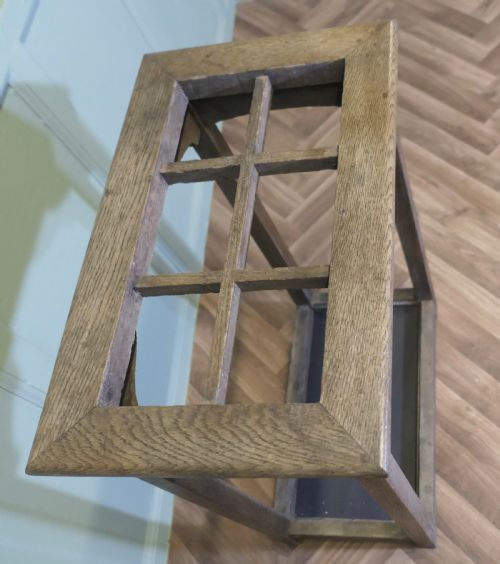 A GOOD STURDY ARTS AND CRAFTS OAK STICK OR UMBRELLA HALL STAND - ADDITIONAL PHOTO 1