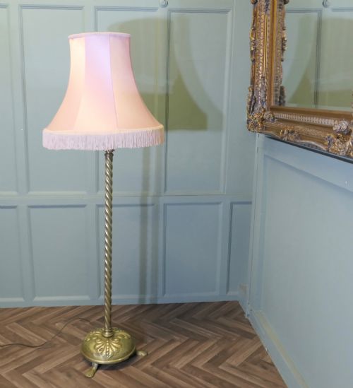 ARTS AND CRAFTS TELESCOPIC BRASS FLOOR LAMP - ADDITIONAL PHOTO 1