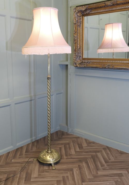ARTS AND CRAFTS TELESCOPIC BRASS FLOOR LAMP - ADDITIONAL PHOTO 3