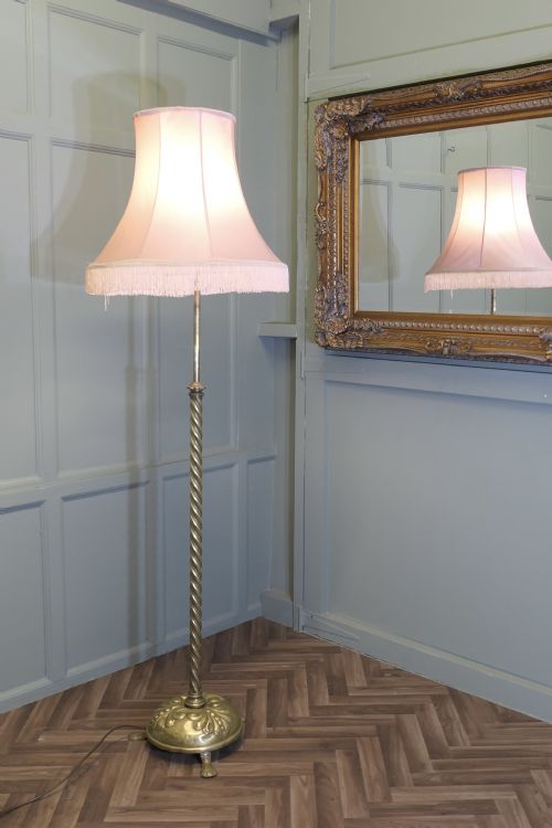 ARTS AND CRAFTS TELESCOPIC BRASS FLOOR LAMP - ADDITIONAL PHOTO 4