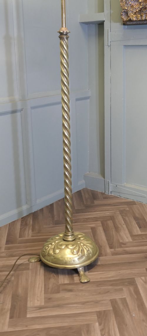 ARTS AND CRAFTS TELESCOPIC BRASS FLOOR LAMP - ADDITIONAL PHOTO 5