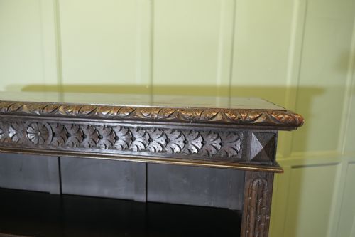 CARVED OAK OPEN BOOKCASE - ADDITIONAL PHOTO 6