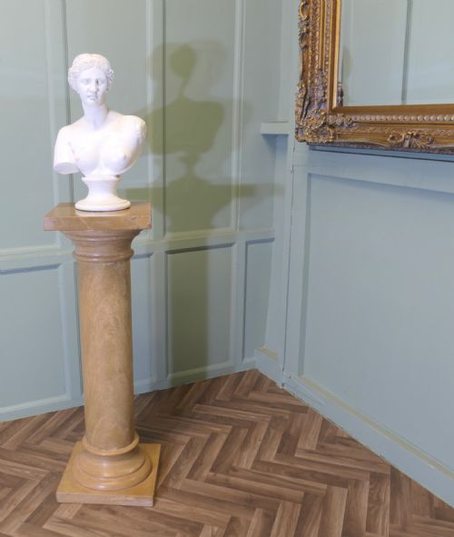LARGE HONEY COLOURED MARBLE COLUMN - ADDITIONAL PHOTO 3