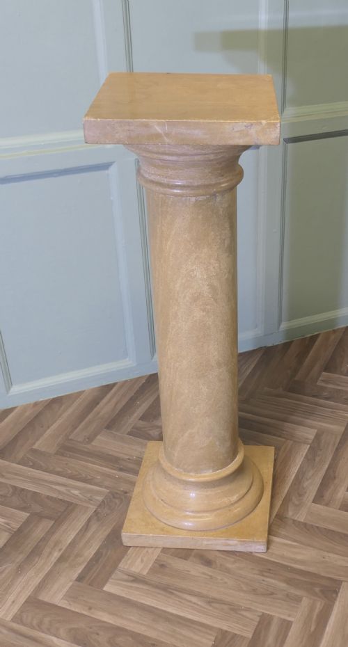 LARGE HONEY COLOURED MARBLE COLUMN - ADDITIONAL PHOTO 1