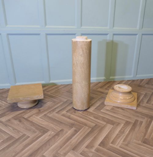LARGE HONEY COLOURED MARBLE COLUMN - ADDITIONAL PHOTO 2