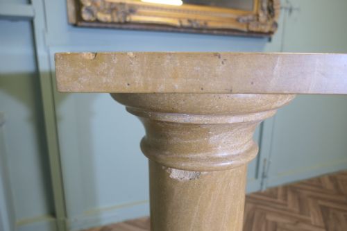LARGE HONEY COLOURED MARBLE COLUMN - ADDITIONAL PHOTO 5