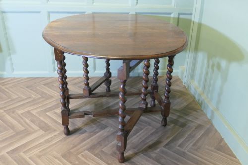 LATE 19TH CENTURY OAK GATE LEG DINING TABLE - ADDITIONAL PHOTO 2