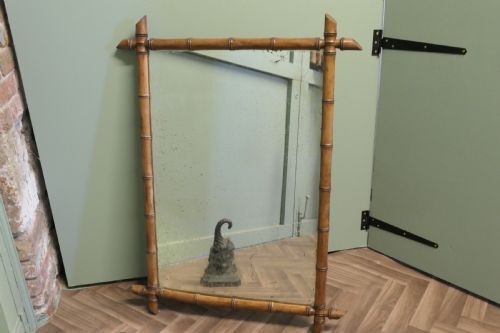ORIGINAL FRENCH BAMBOO WALL MIRROR - ADDITIONAL PHOTO 2