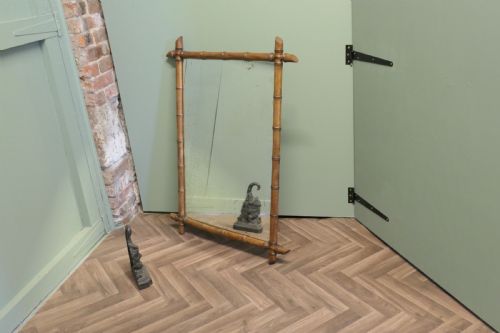 ORIGINAL FRENCH BAMBOO WALL MIRROR - ADDITIONAL PHOTO 4