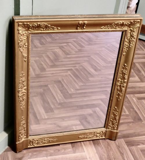 FRENCH GILT OVERMANTEL WALL MIRROR - ADDITIONAL PHOTO 1