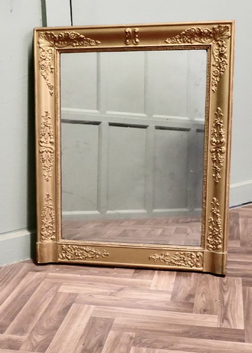 FRENCH GILT OVERMANTEL WALL MIRROR - ADDITIONAL PHOTO 2