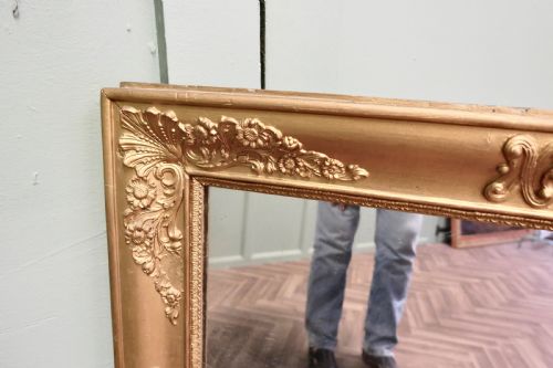 FRENCH GILT OVERMANTEL WALL MIRROR - ADDITIONAL PHOTO 4