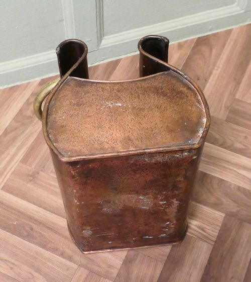 ARTS AND CRAFTS COPPER GLADSTONE BAG PLANTER - ADDITIONAL PHOTO 5