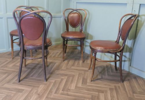 SET OF 4 THONET BISTRO BENTWOOD CHAIRS - ADDITIONAL PHOTO 5