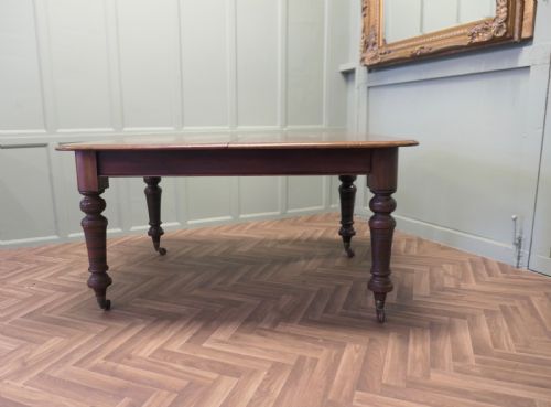 VICTORIAN EXTENDING DINING TABLE WITH 2 LEAVES - ADDITIONAL PHOTO 2