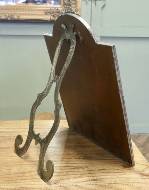 LARGE FRENCH ART DECO SILVER TOILET OR VANITY MIRROR - ADDITIONAL PHOTO 5