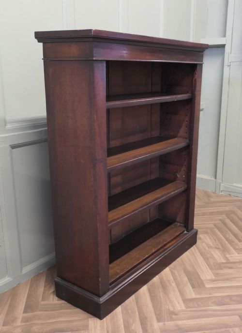 A GOOD VICTORIAN OPEN BOOKCASE - ADDITIONAL PHOTO 2